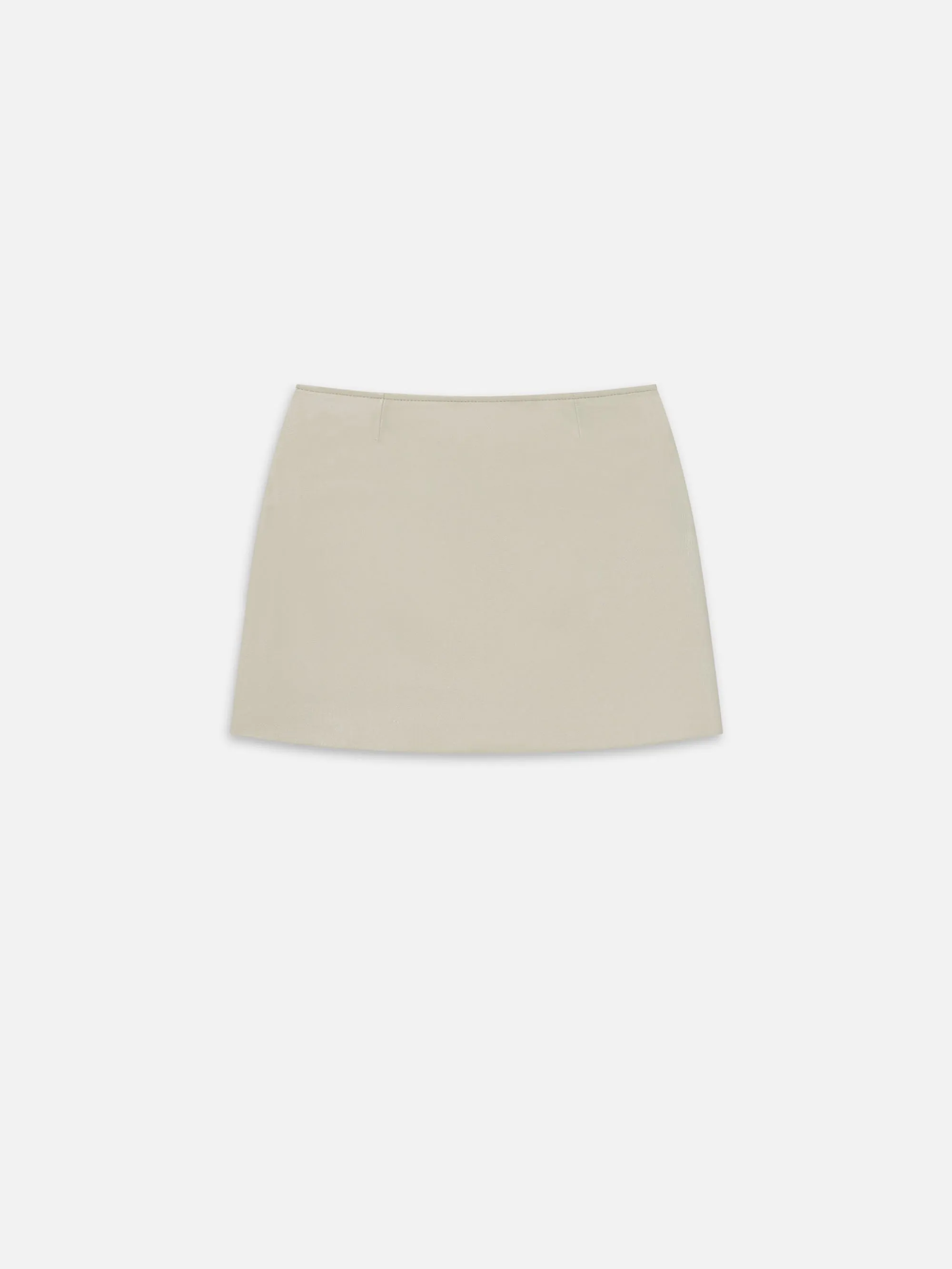The Leather Mini Skirt -- Soft Mint