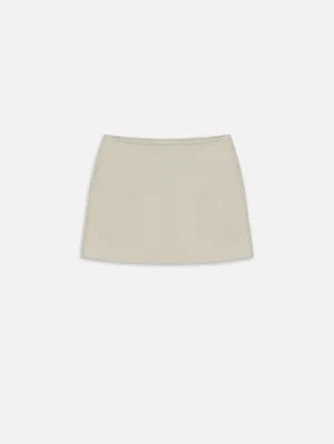 The Leather Mini Skirt -- Soft Mint
