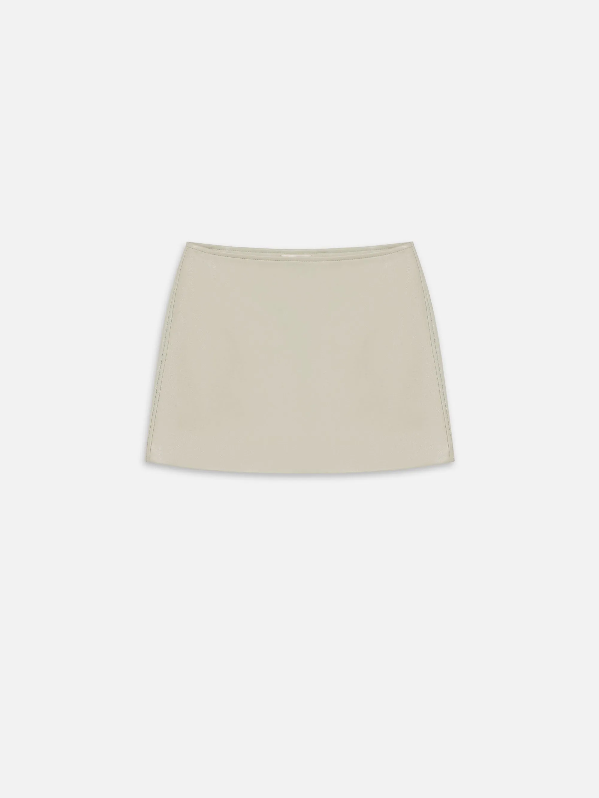 The Leather Mini Skirt -- Soft Mint