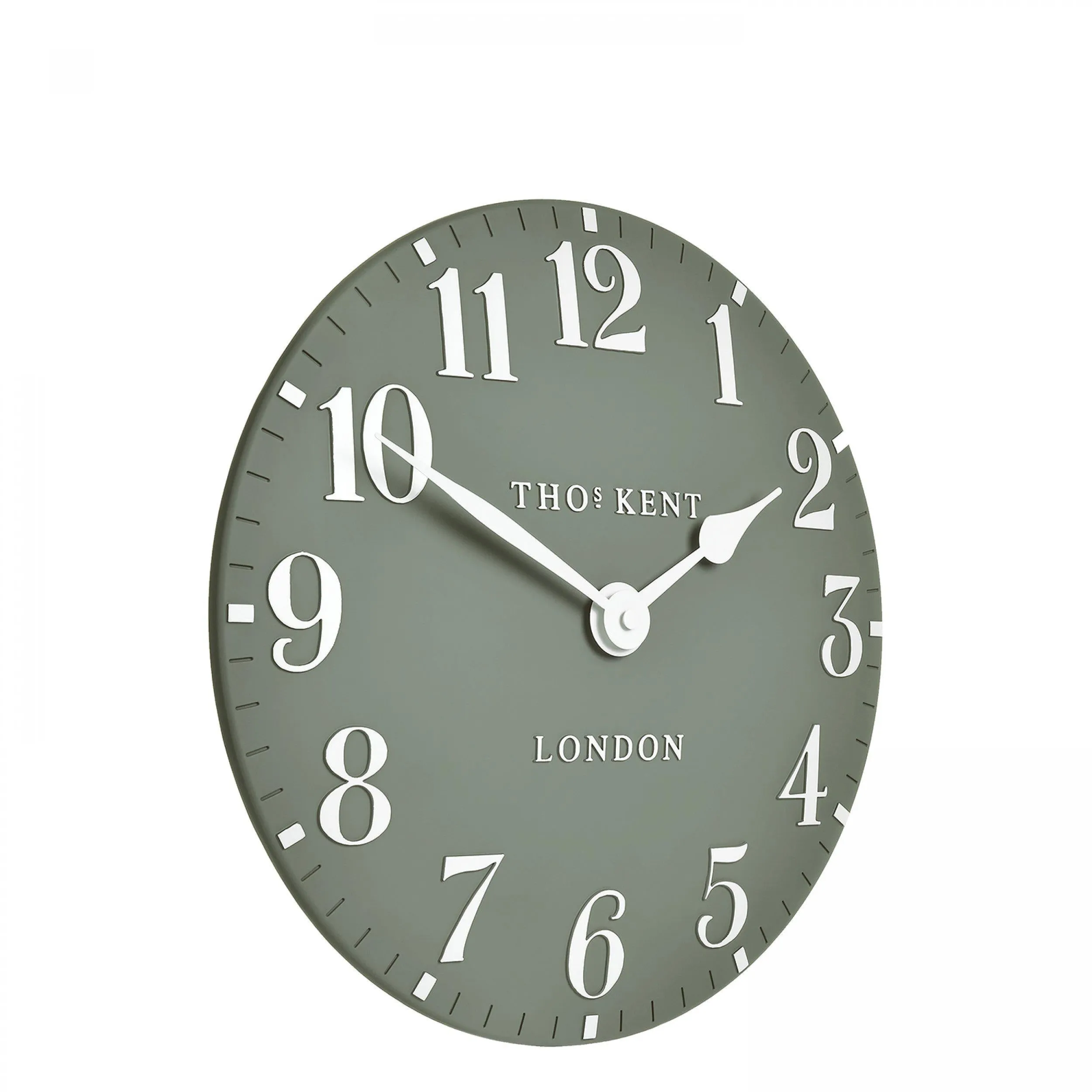 Thomas Kent 12" Round Arabic Wall Clock Seagrass Green