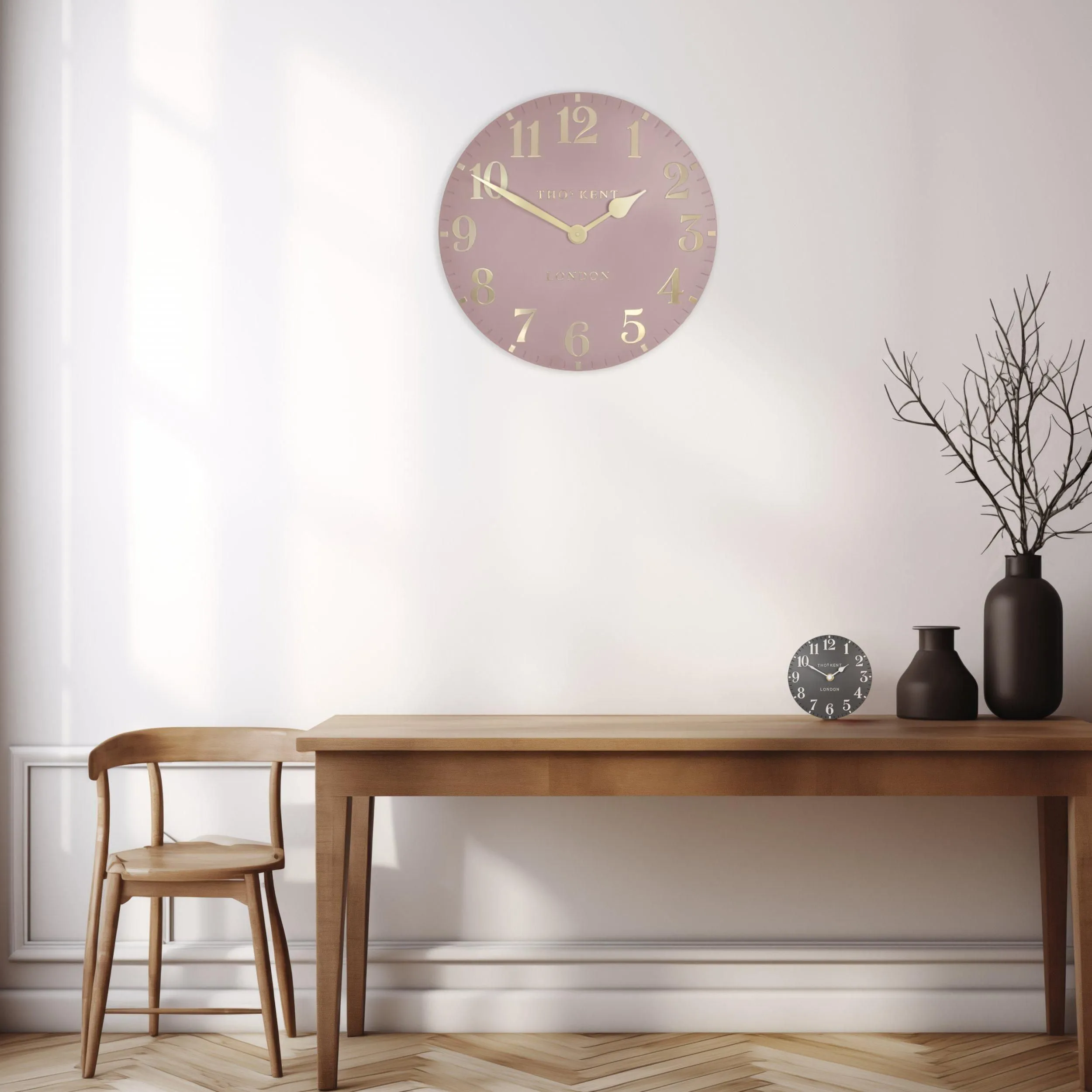 Thomas Kent Arabic 20" Wall Clock Blush Pink