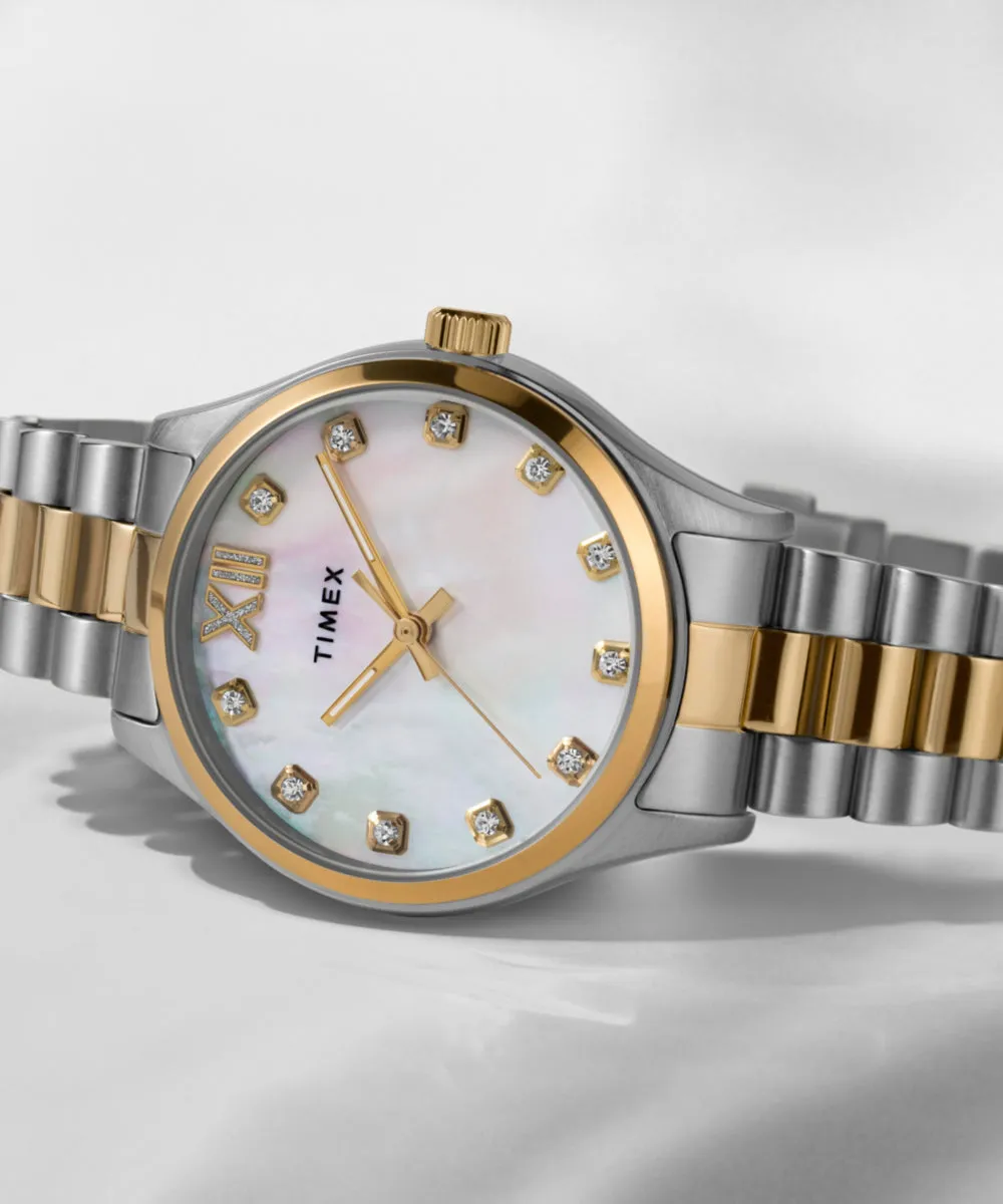 Timex Legacy 34mm Stainless Steel Bracelet Watch 