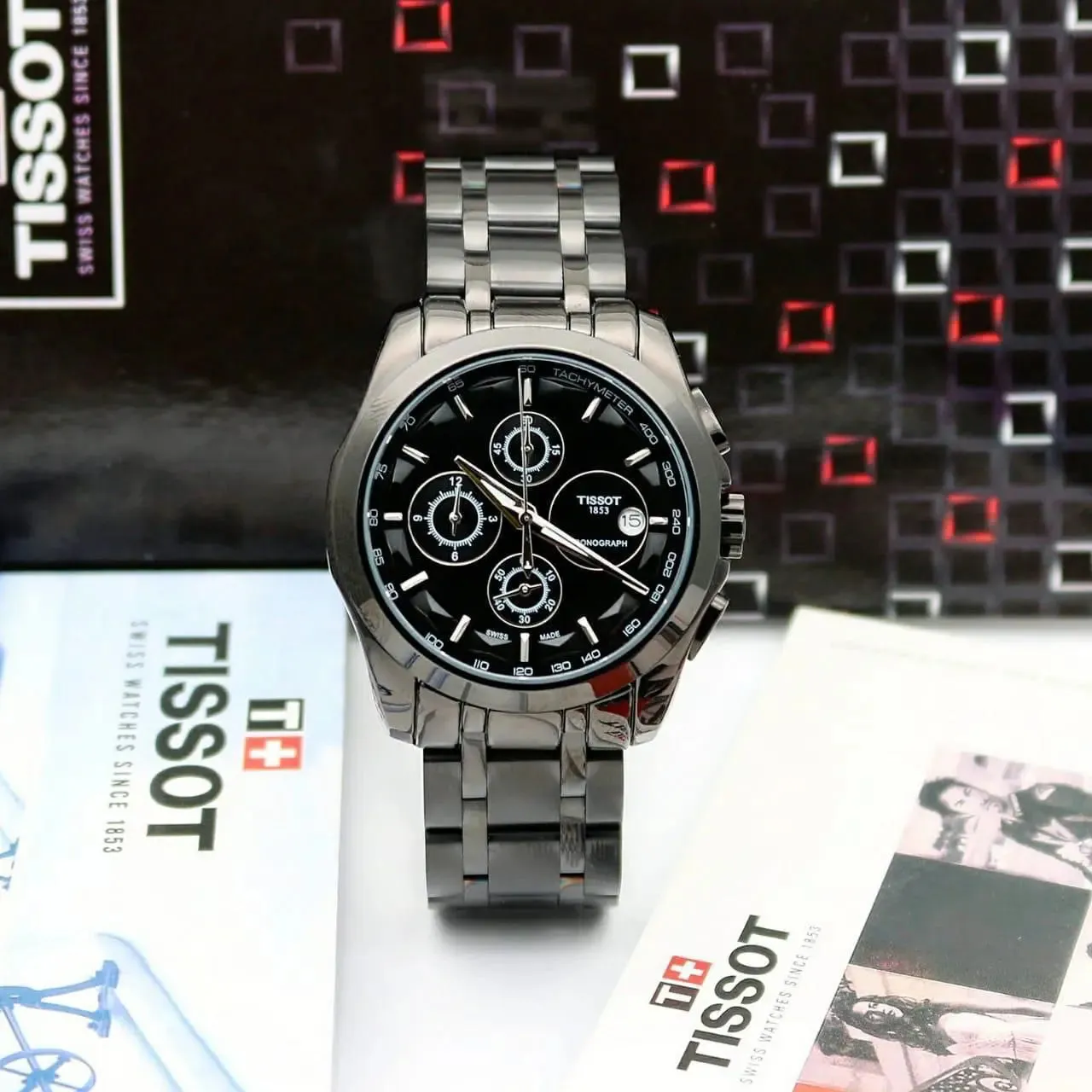 Tissot Men's Watch 1853 – Classic Round Dial, Quartz Movement, Chronograph