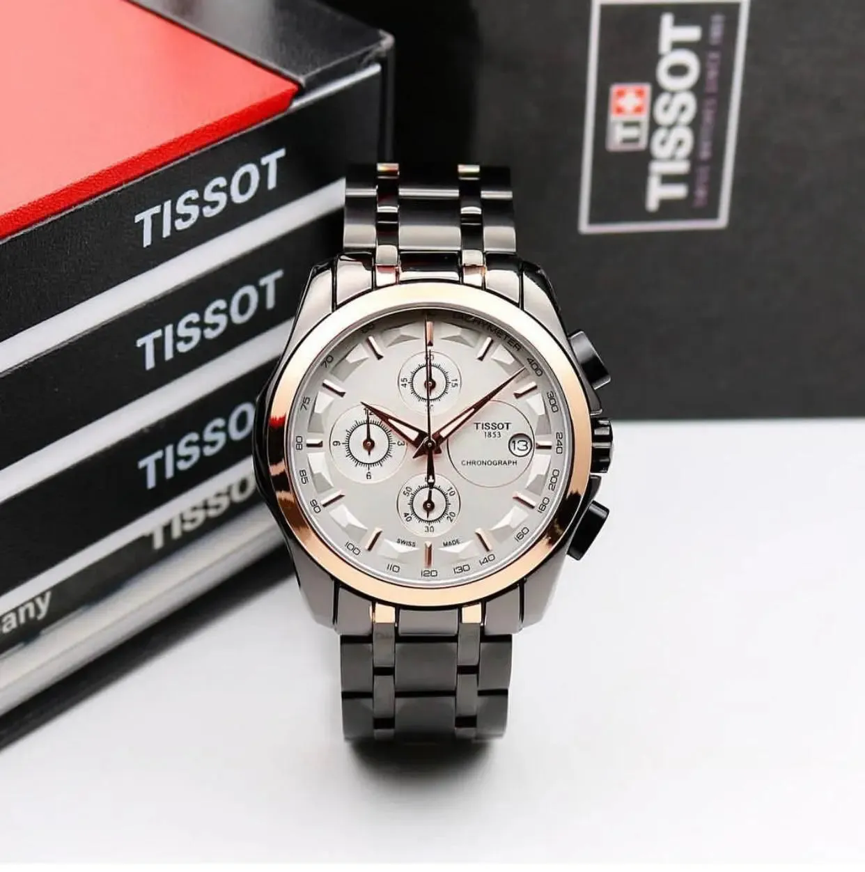 Tissot Men's Watch 1853 – Classic Round Dial, Quartz Movement, Chronograph