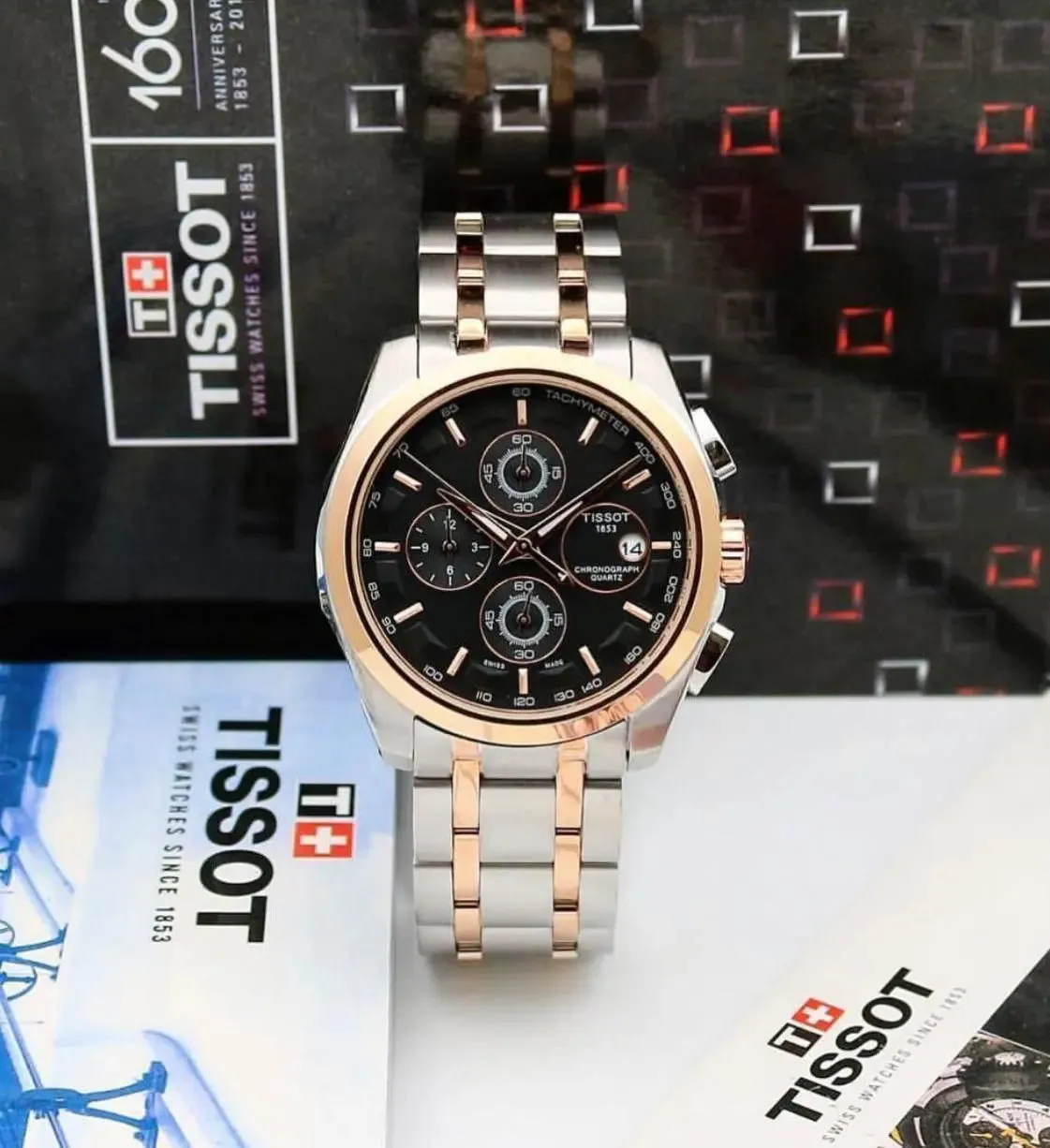 Tissot Men's Watch 1853 – Classic Round Dial, Quartz Movement, Chronograph