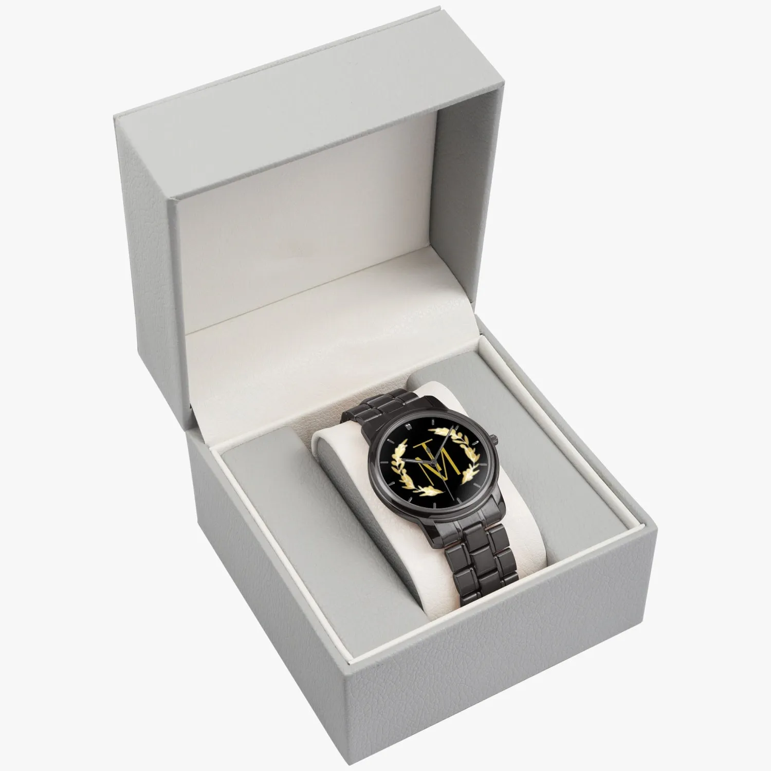 TM Luxury Folding Clasp Type Stainless Steel Quartz Watch Gold Reef