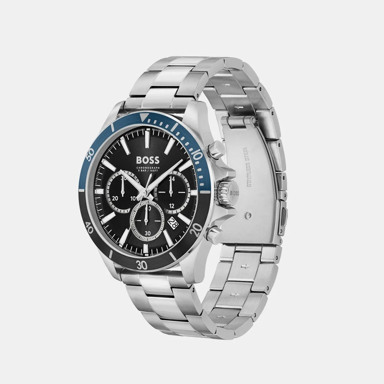 Troper Men Black Chronograph Stainless Steel Watch 1514101