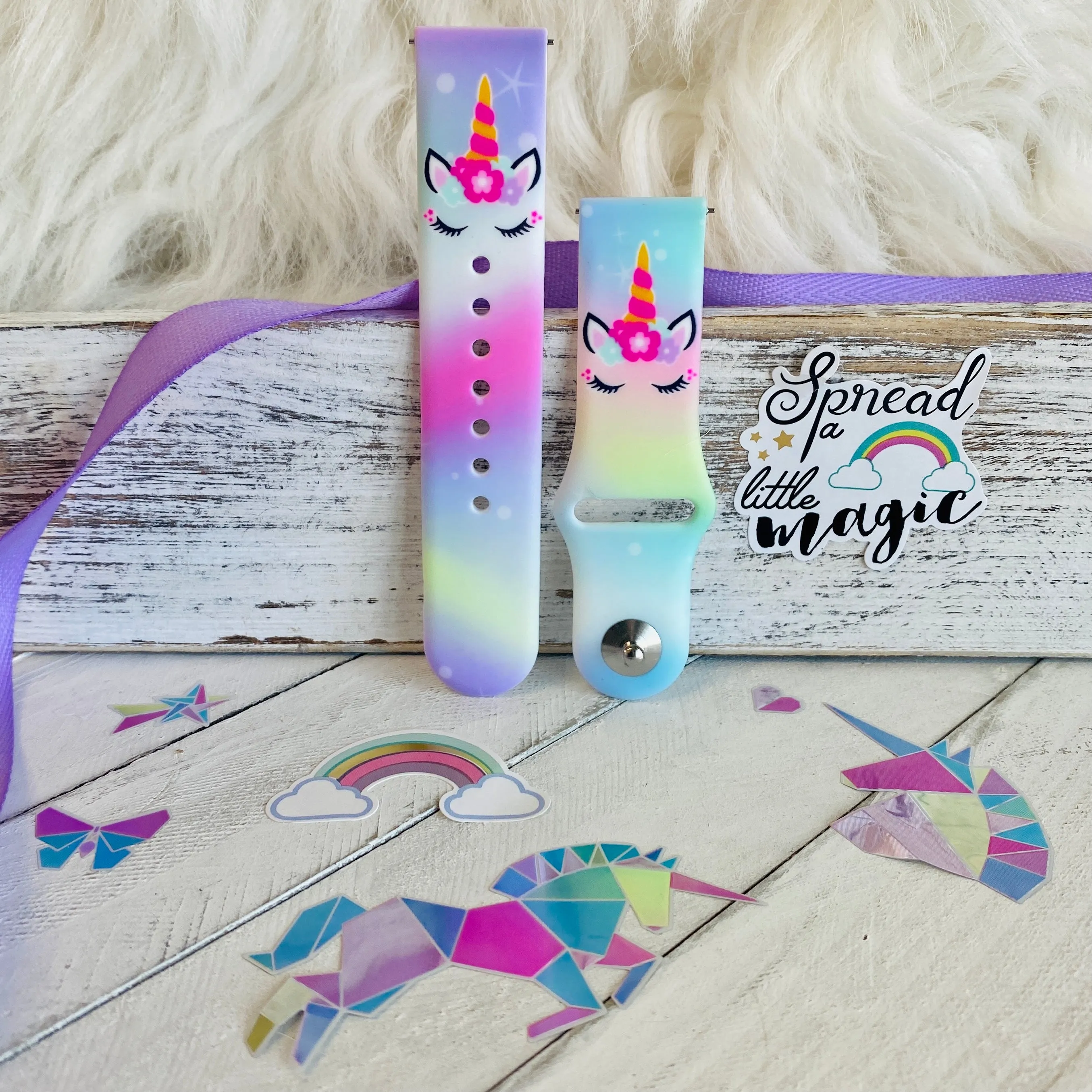 Unicorn Print Silicone Band For Samsung Watch