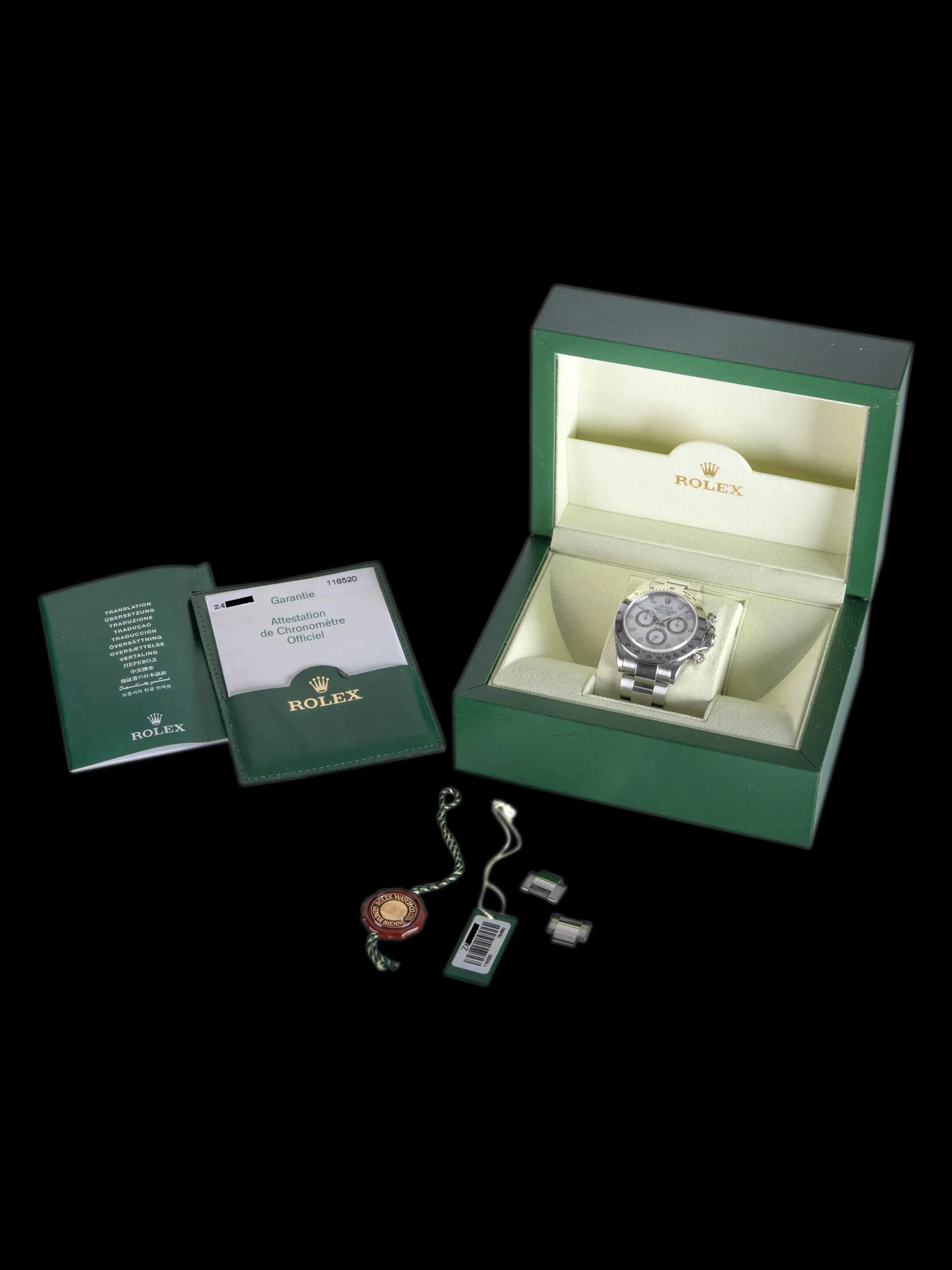 *Unpolished* 2007 Rolex Daytona (Ref. 116520) White Dial W/ Box & Papers