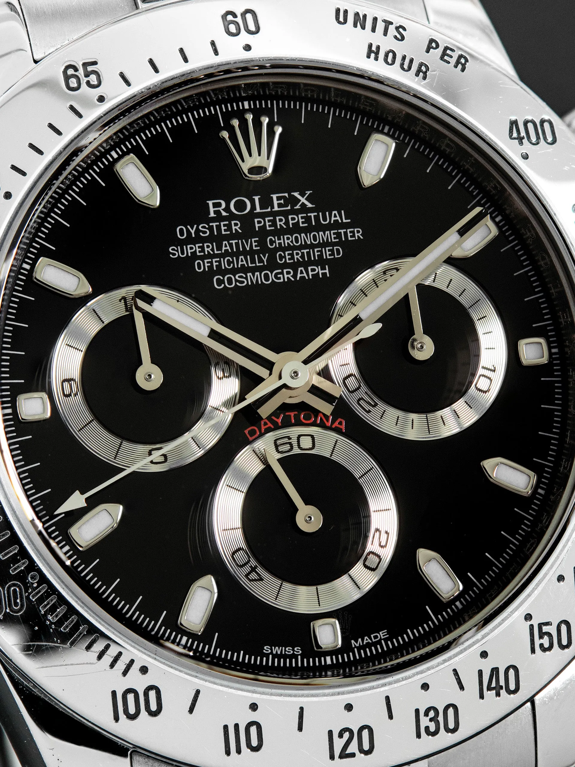 *Unpolished* 2009 Rolex Daytona (Ref. 116520) Black "APH" Dial