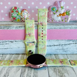 Vintage Easter Print Silicone Band For Samsung Watch