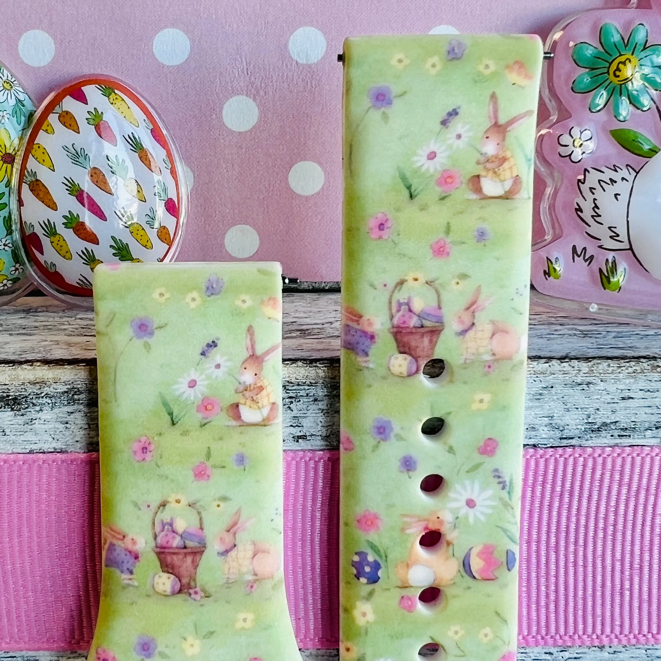Vintage Easter Print Silicone Band For Samsung Watch