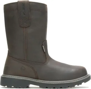 Wolverine Men's Floorhand Waterproof 10" Soft Toe Work Boot, Dark Brown, 7.5 W US