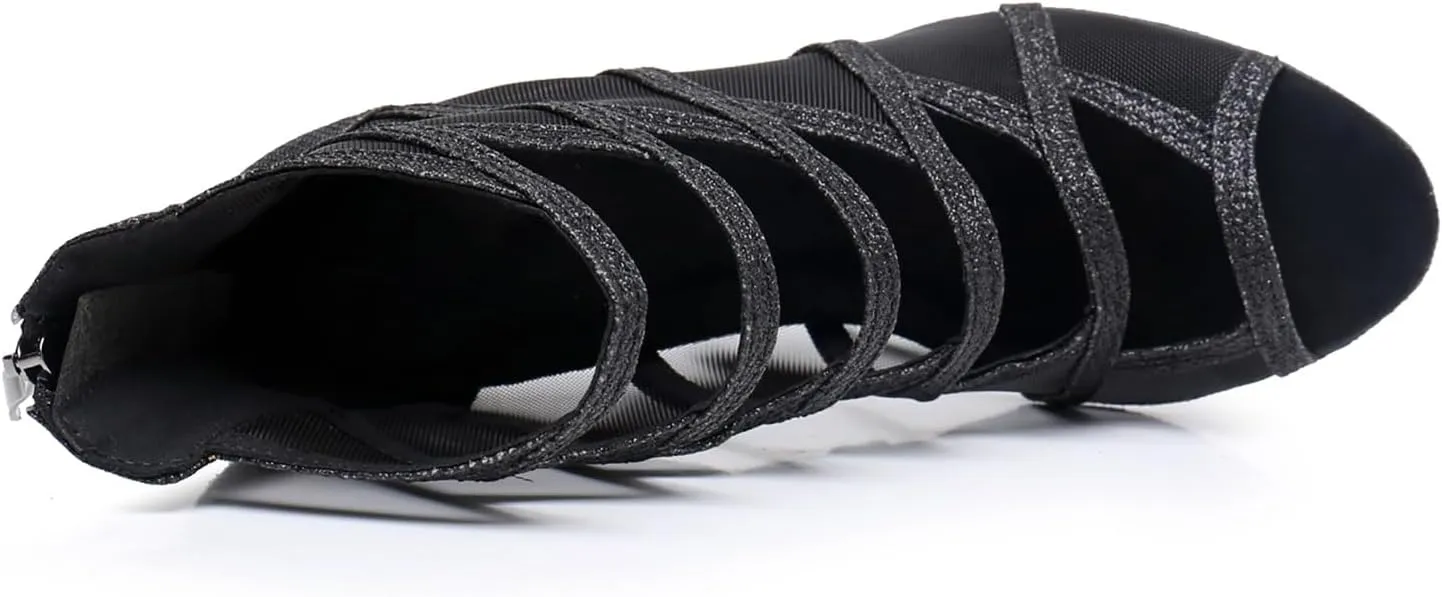 Women's Fashion Open Toe Ballroom Dance Boots Modern Party Wedding Performance Dance Shoes