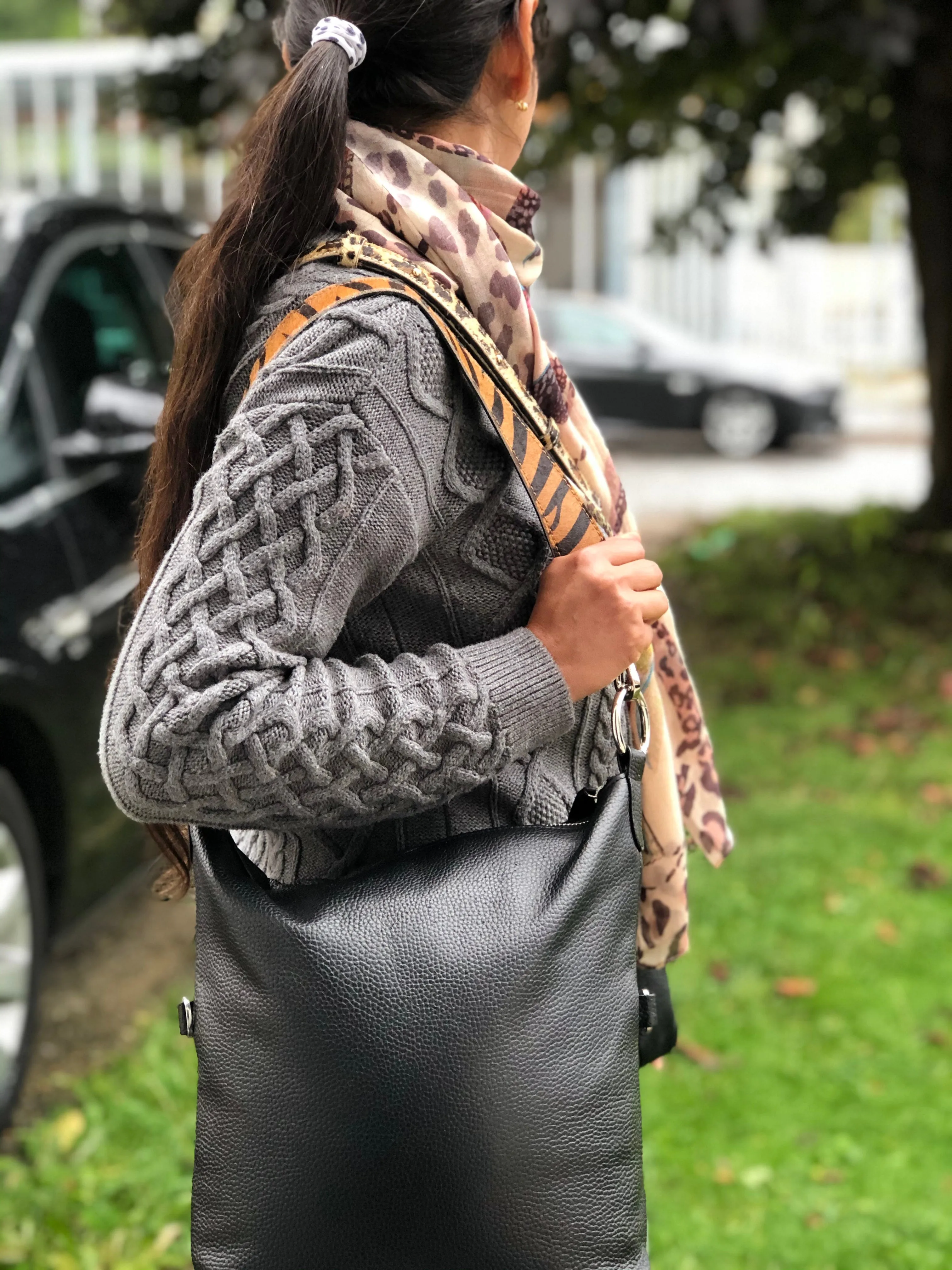 Zebra Print Hobo Shoulder Strap Pony Skin Replacement RS400
