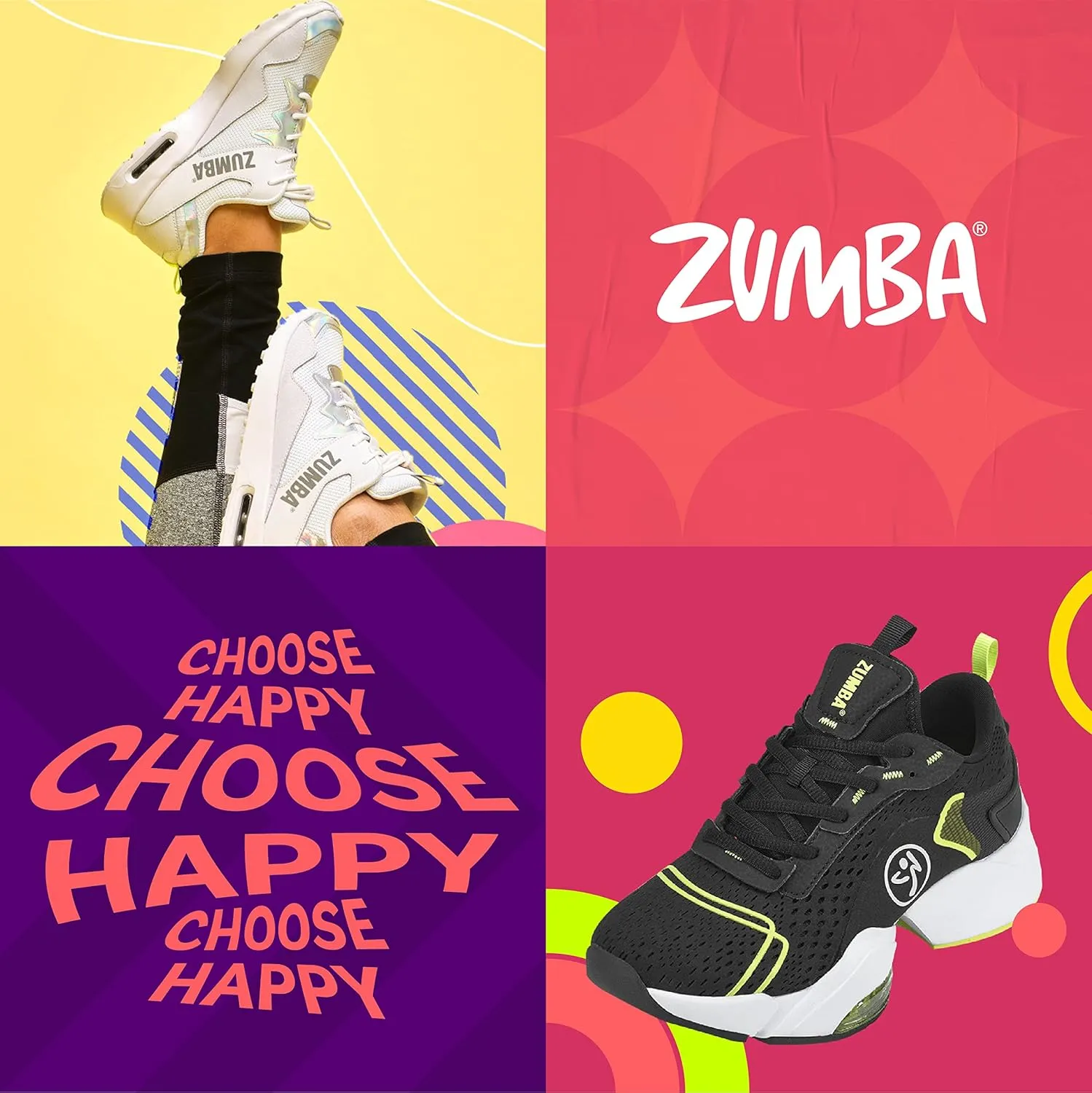 ZUMBA Womens Air Stomp Classic Athletic Shoes, Low-Top Dance Sneakers for Women